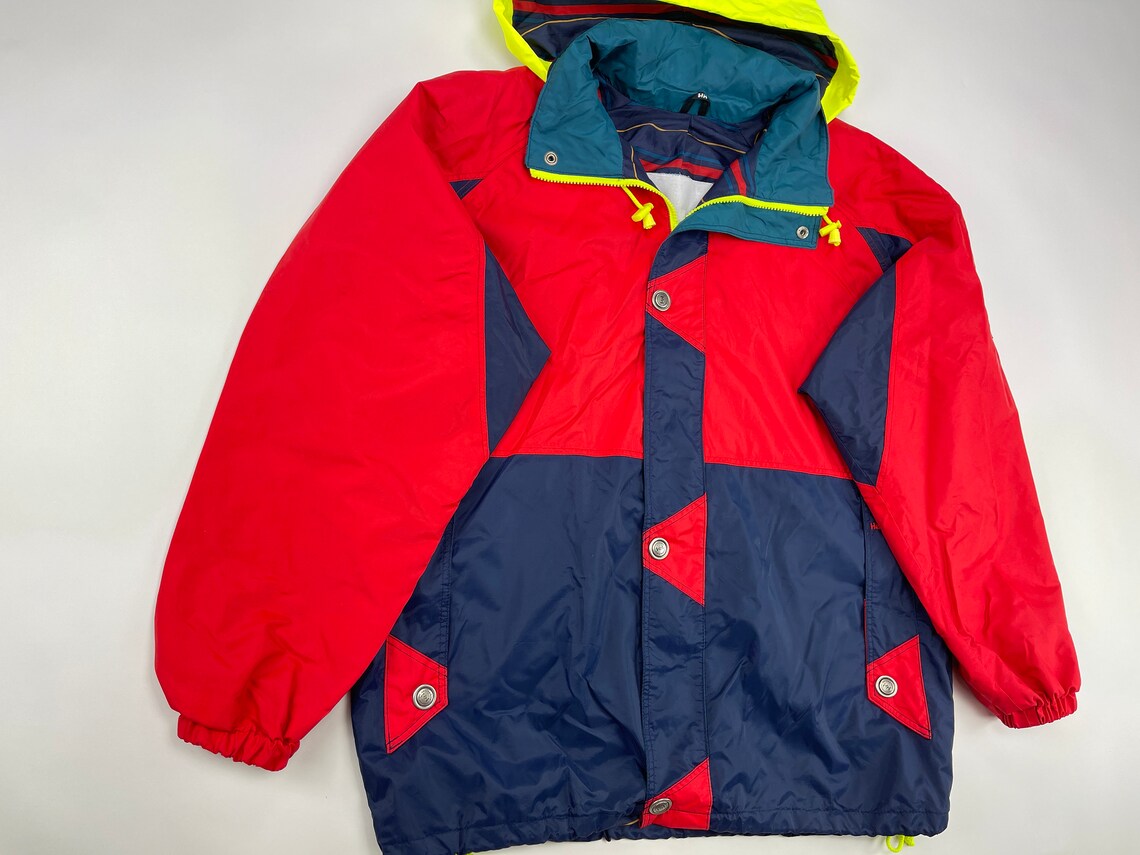 Helly Hansen Jacket Red Vintage Sailing Windbreaker 90s Hip Etsy