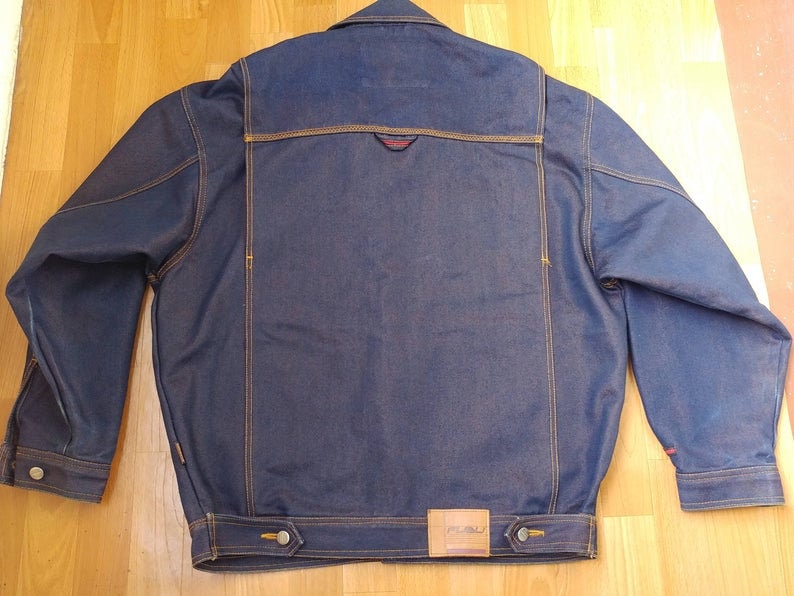 FUBU Jacket Vintage Hip Hop Denim Jacket Shiny Metallic Blue - Etsy