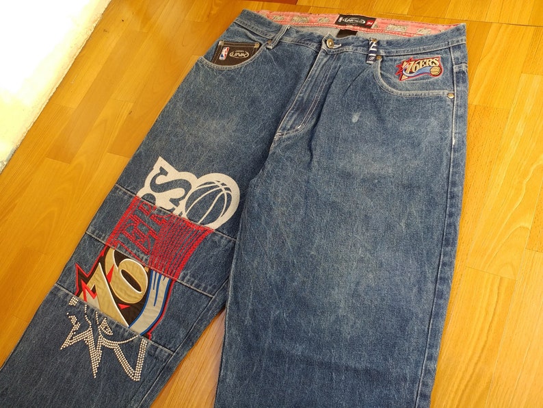 NBA Philadelphia 76ers jeans vintage basketball pants UNK | Etsy