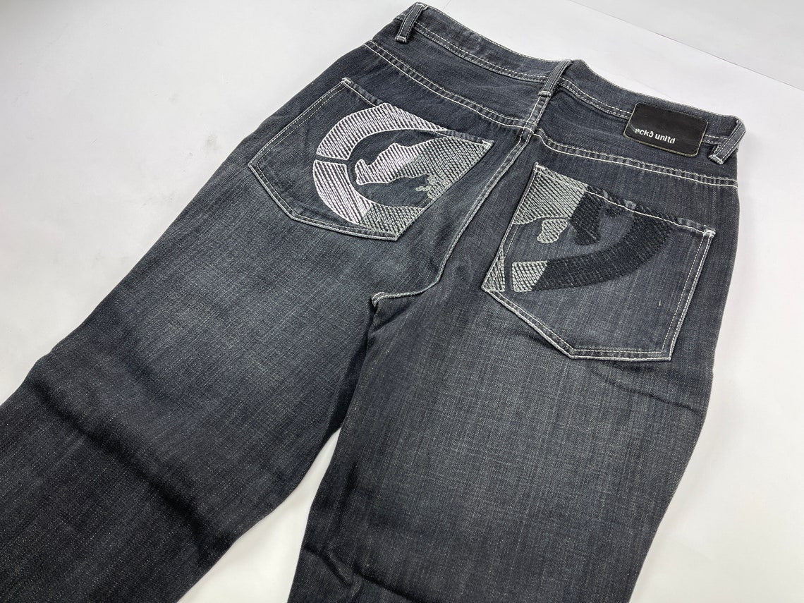 Ecko Unltd Jeans Black Vintage Baggy Pants 90s Hip Hop | Etsy