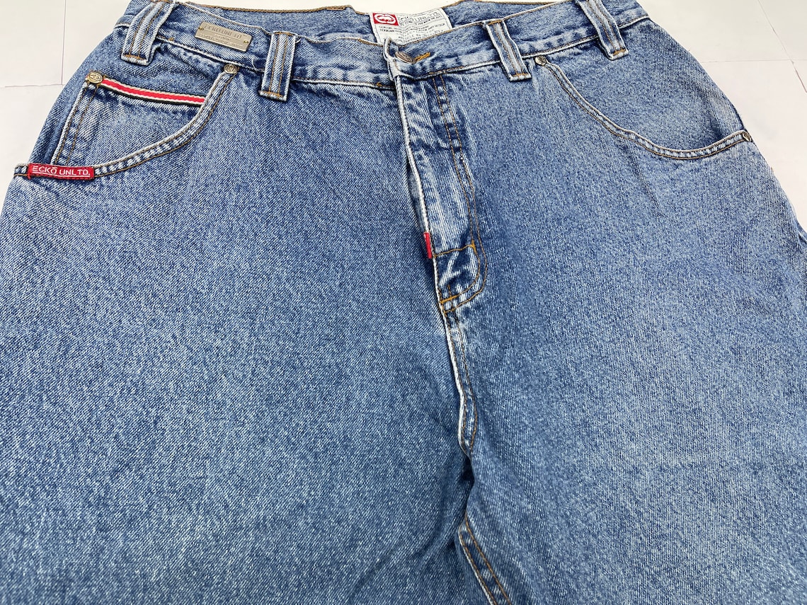 Ecko Unltd jeans blue vintage baggy pants 90s hip hop | Etsy
