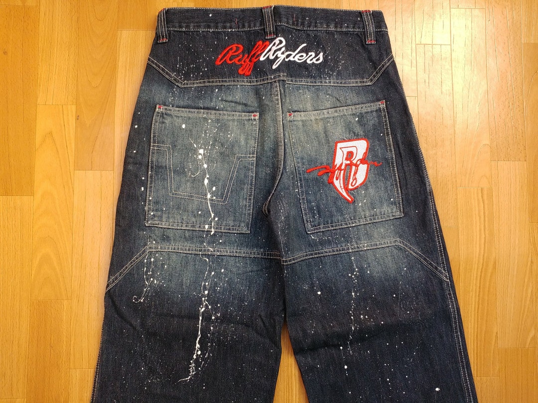 RUFF RYDERS Jeans Vintage Baggy Blue Jeans 90s Hip-hop - Etsy