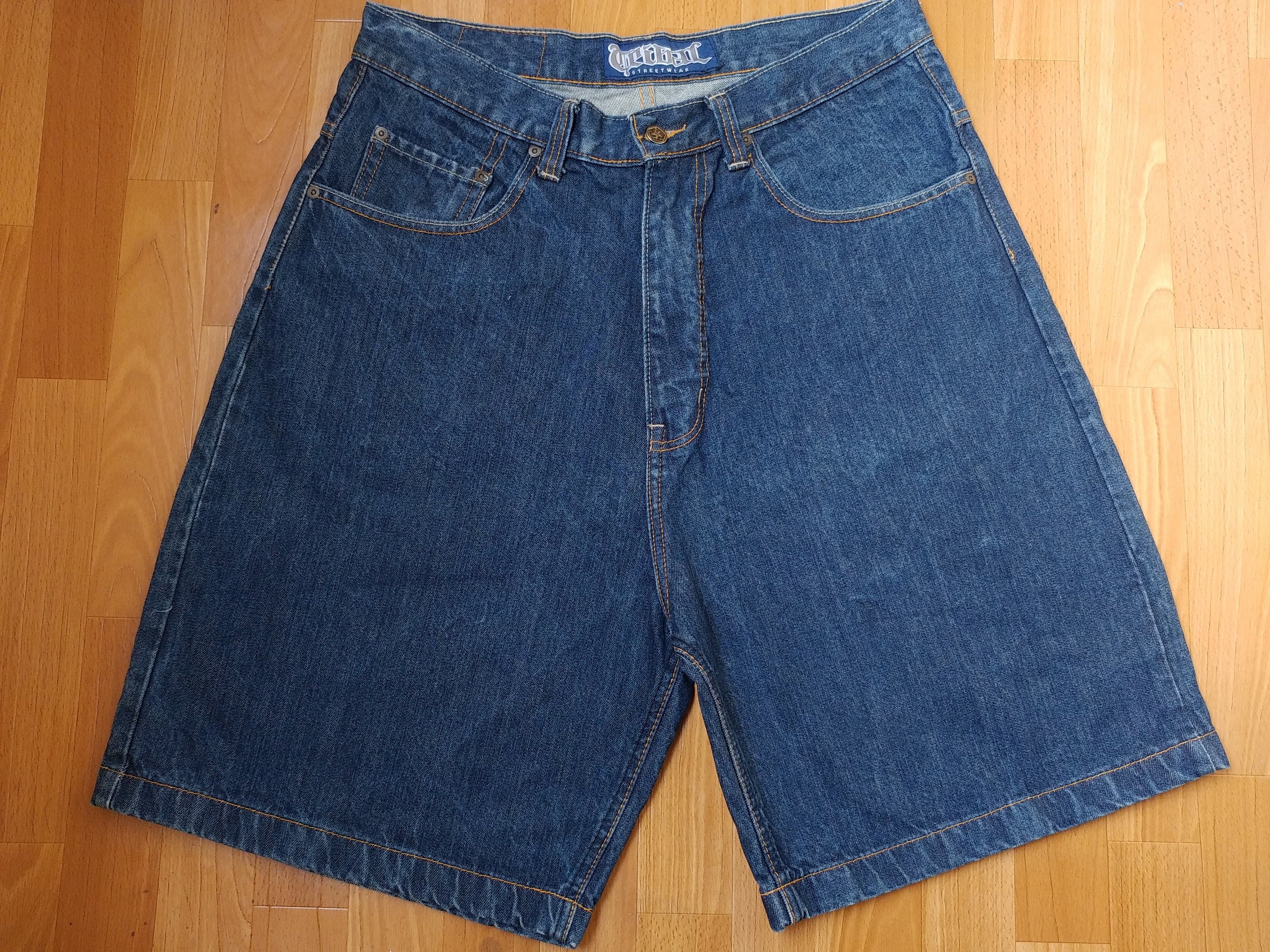 Tribal Gear Jeans Shorts Blue Vintage Denim Baggy Shorts - Etsy