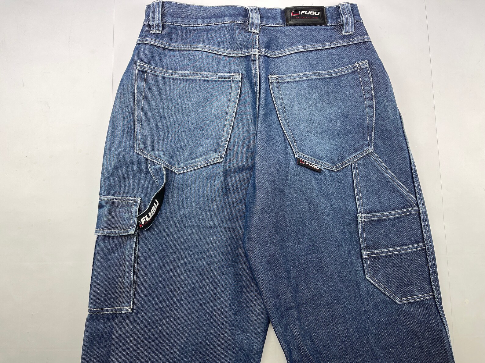 FUBU Jeans Shiny Blue Silver Metallic Vintage Baggy Jeans - Etsy