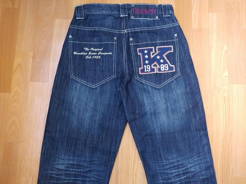 KARL KANI Jeans Blue Vintage Baggy Kani Jeans Loose Pants | Etsy