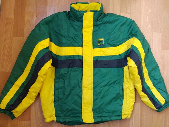 yellow fila jacket windbreaker