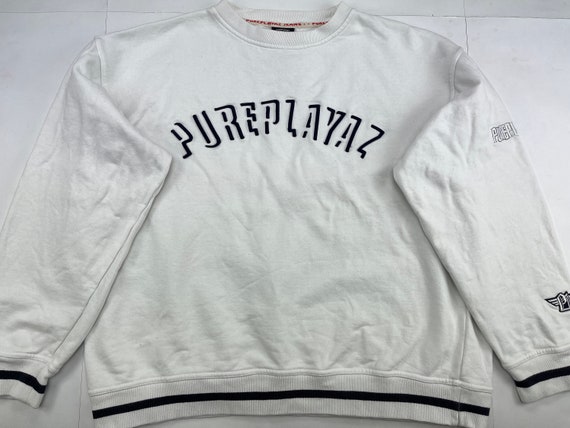 Pure Playaz sweatshirt white vintage sweat shirt 90s hip | Etsy