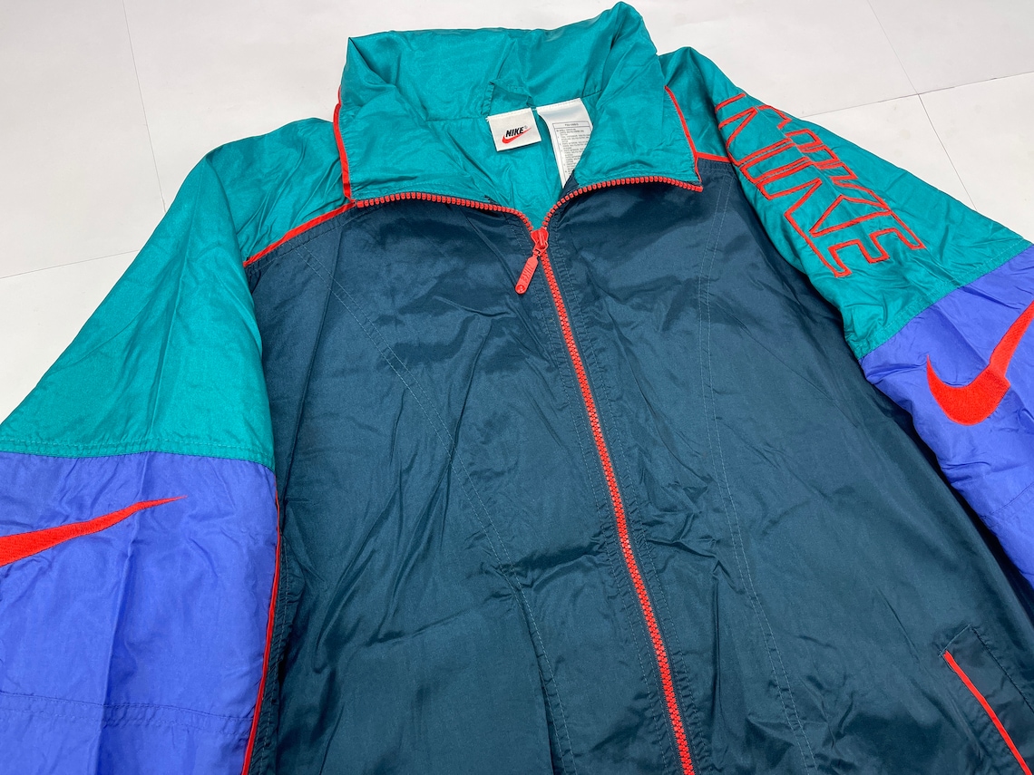 Nike tracksuit neon green vintage track suit jacket pants Etsy