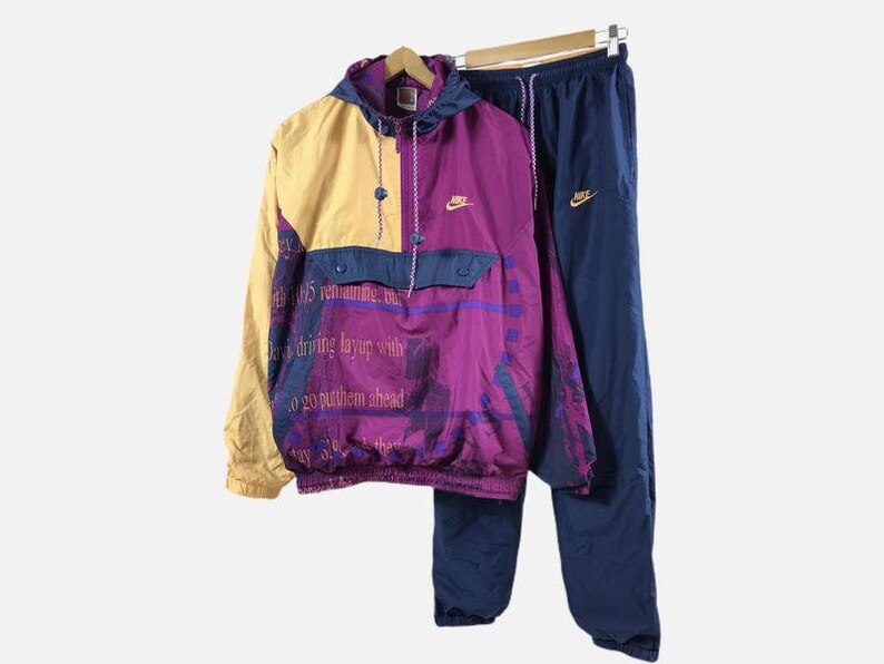 Old School NIKE survêtement vintage 1990s néon violet Etsy