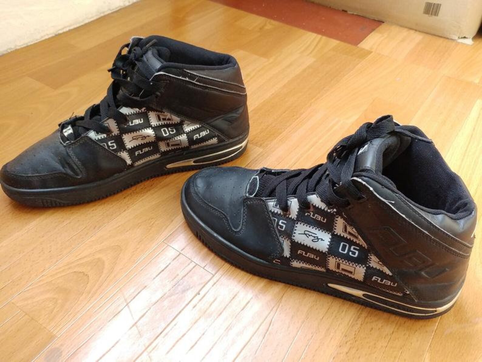 FUBU Sneakers Black Vintage Hip Hop Shoes 90s Hiphop Etsy