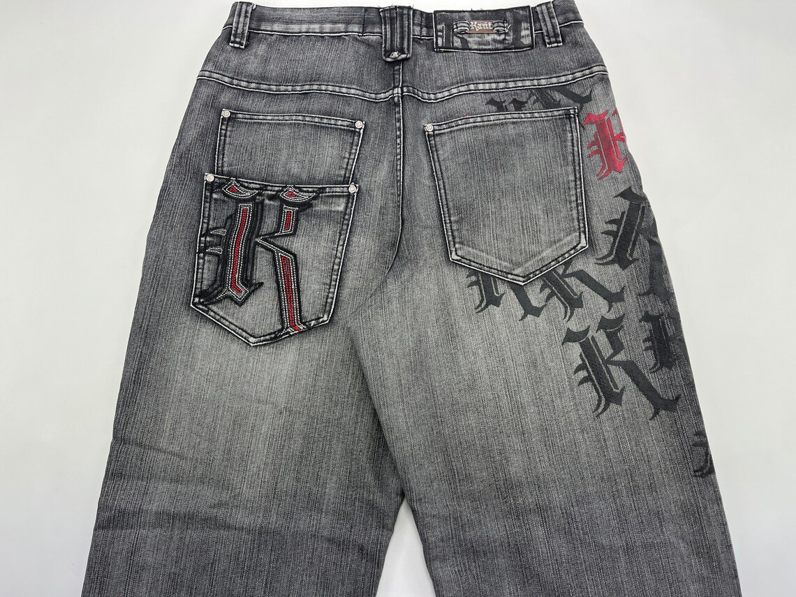 KARL KANI Jeans schwarze Vintage Baggy Kani Jeans lose 90er | Etsy