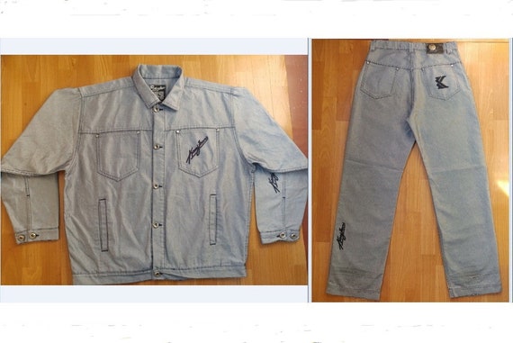 karl kani denim suit