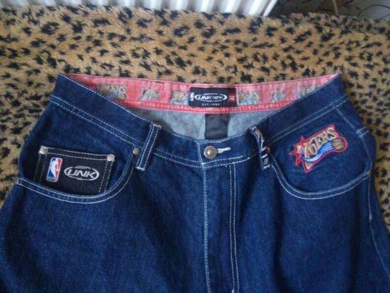 NBA shorts vintage denim UNK basketball shorts 76ers Lakers Etsy