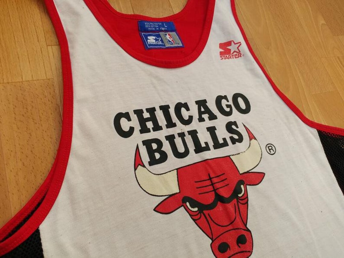 Starter Chicago Bulls jersey NBA officially licensed tshirt Etsy