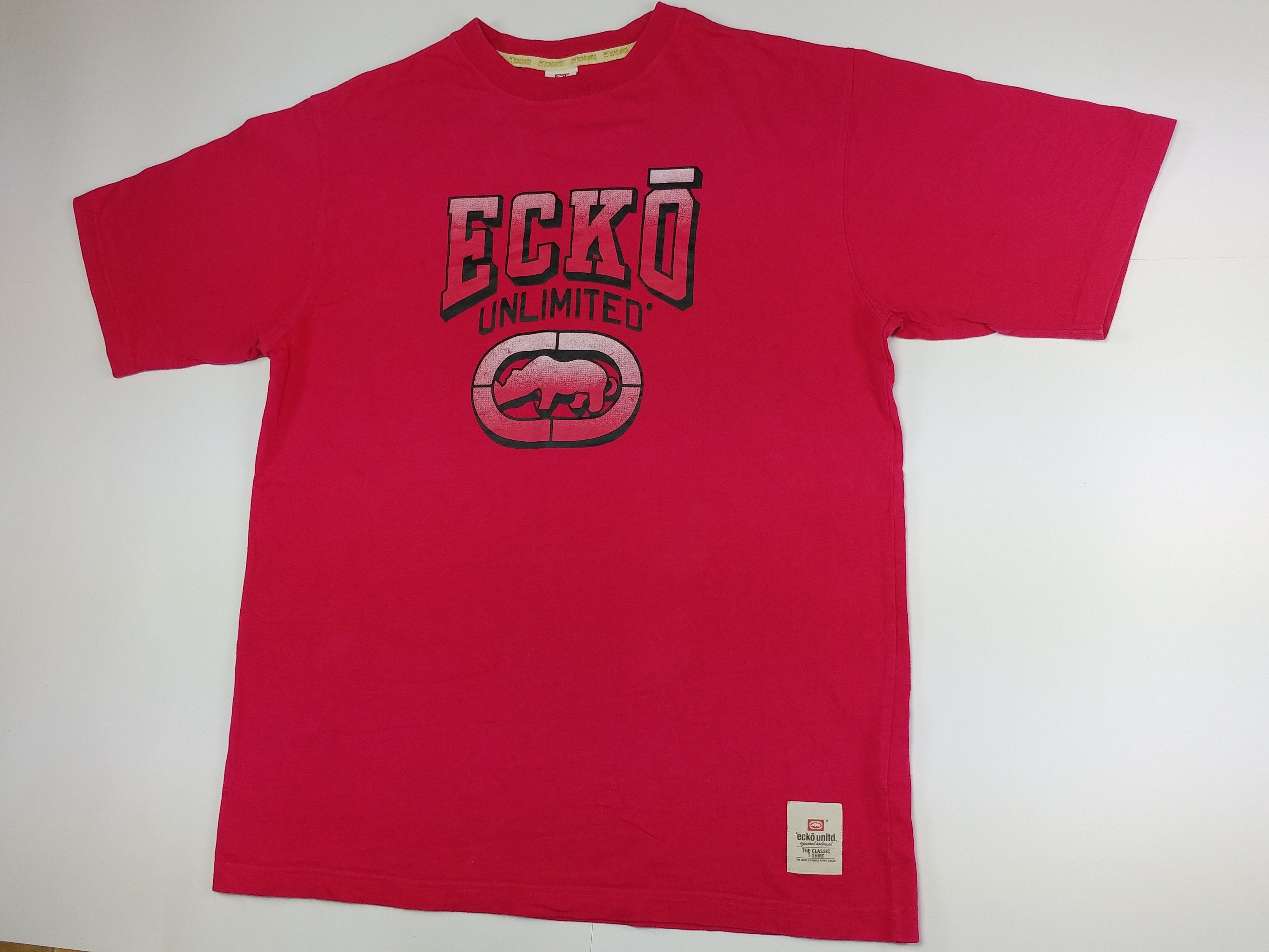 Camiseta ECKO UNLTD rojo camisa vintage ropa de hip hop de Etsy