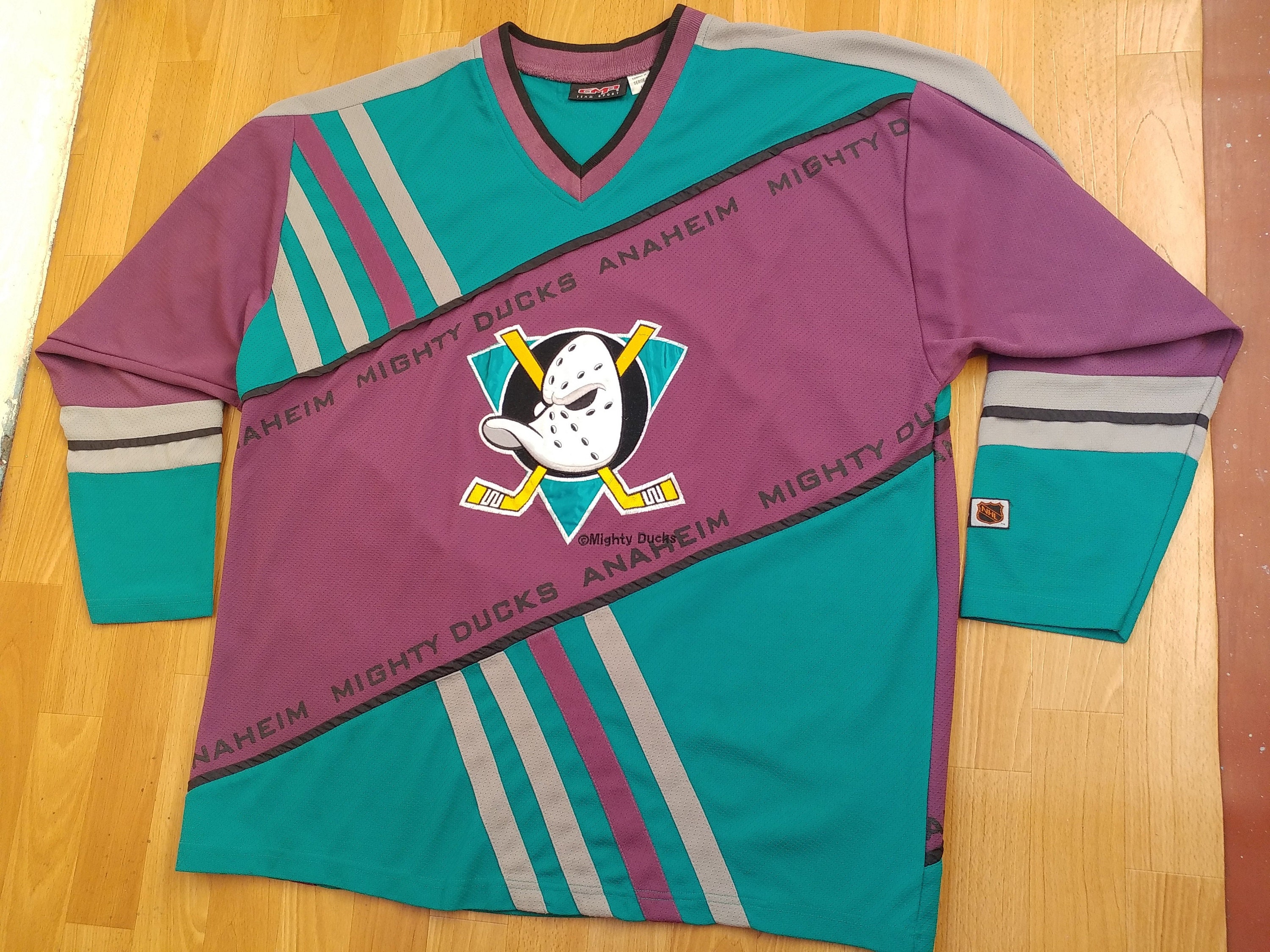 New Original 2XL 90s Mighty Ducks Jerseyanaheim Ducks Jersey -  Hong  Kong