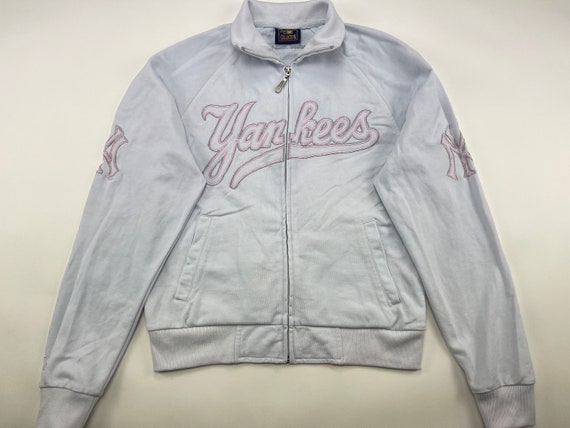 Womens MLB New York Yankees Jacket, White, Cooperstown Collection