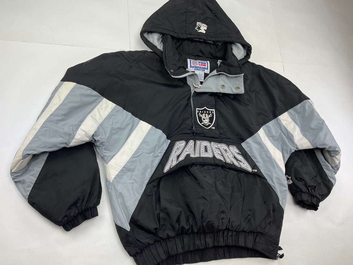 NFL STARTER Oakland Raiders Jacket Los Angeles vintage 1/2 Etsy