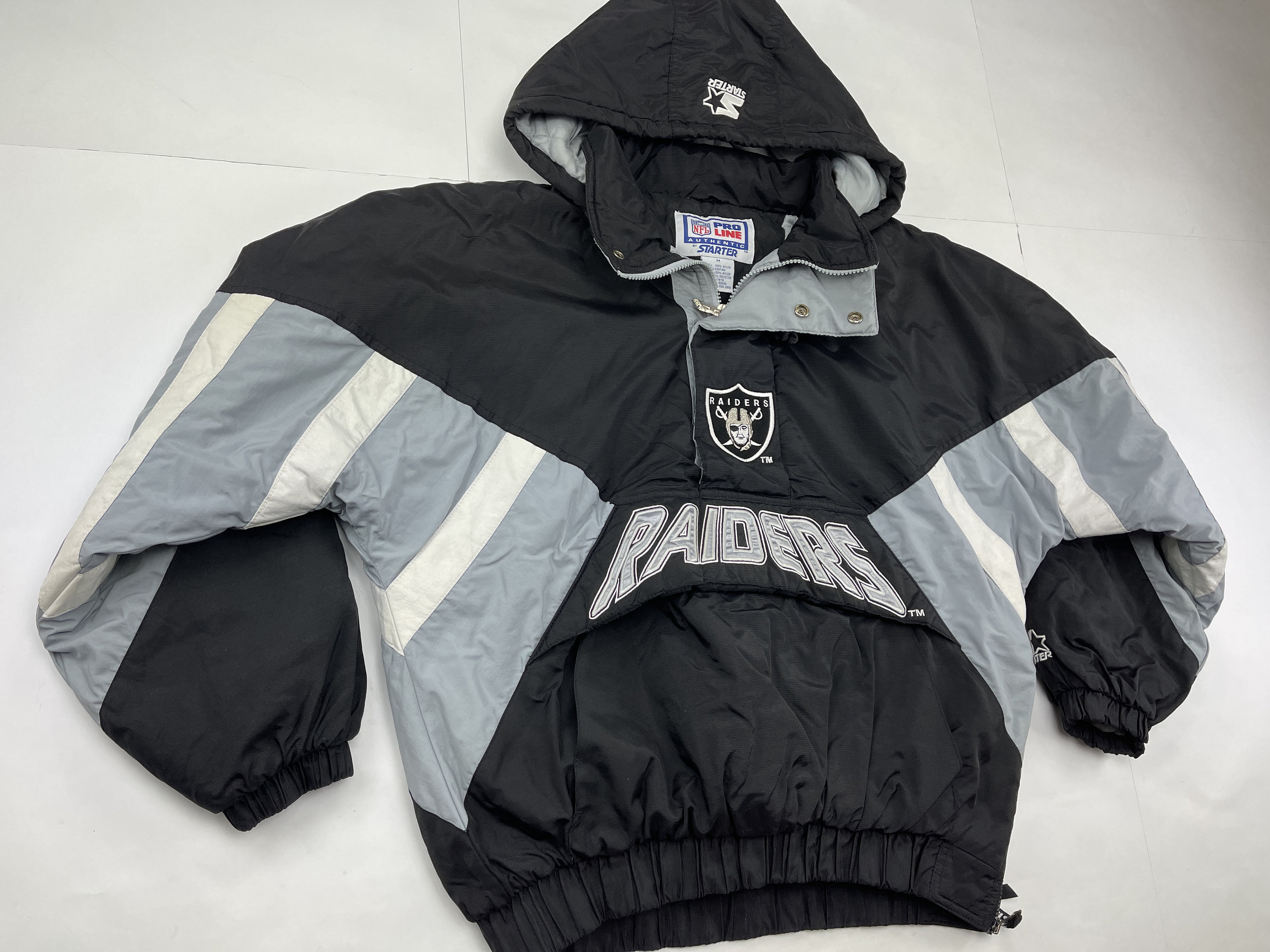 NFL STARTER Oakland Raiders Jacket Los Angeles vintage 1/2 Etsy