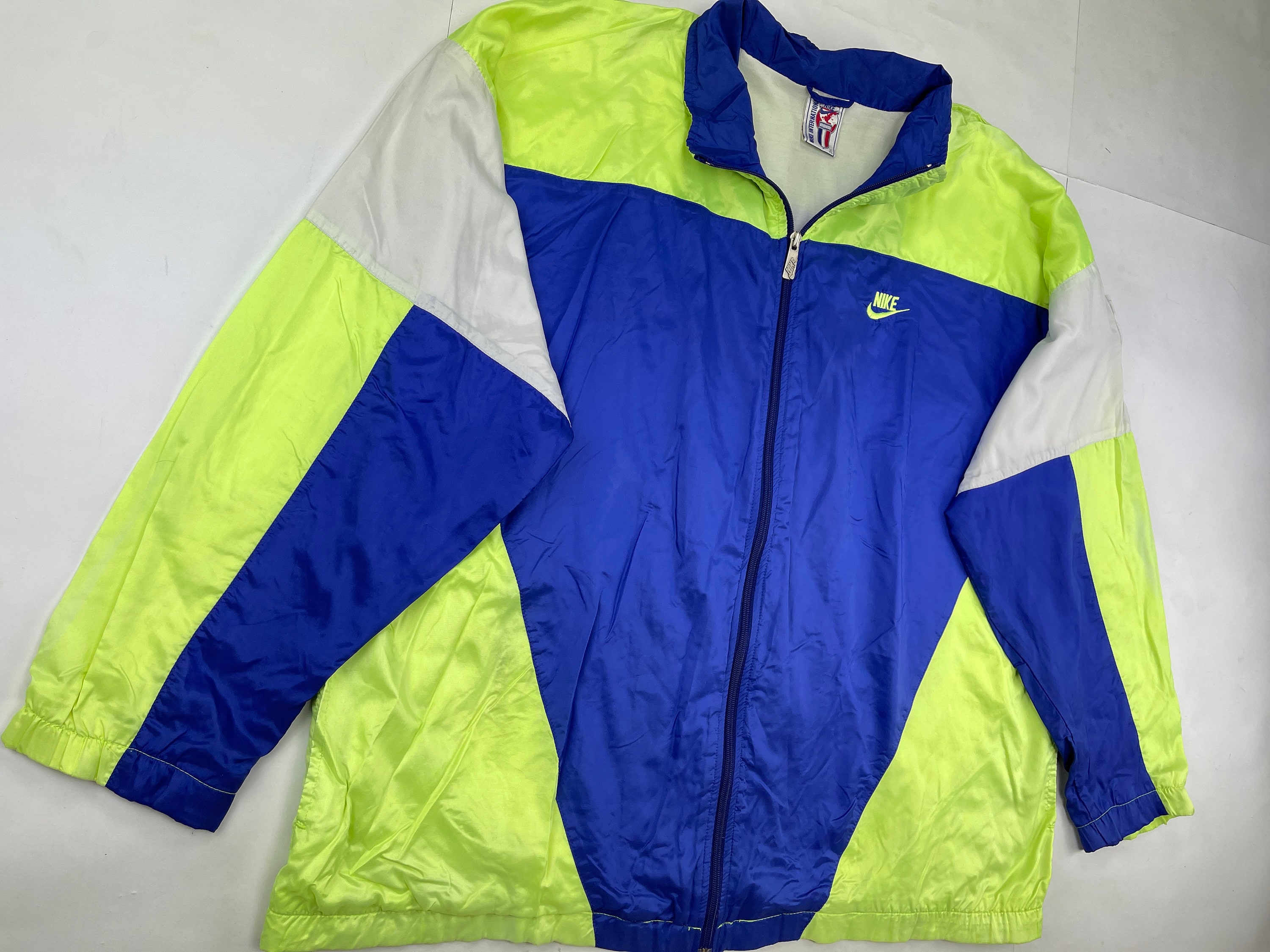 nike windbreaker neon green