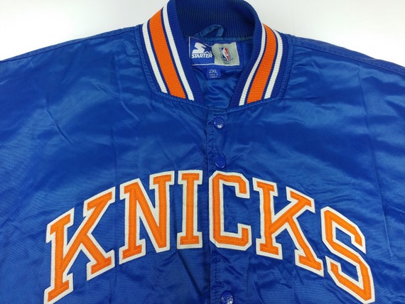 Nike New York Knicks City Edition Men's NBA Varsity Jacket Blue-Orange  899163-419