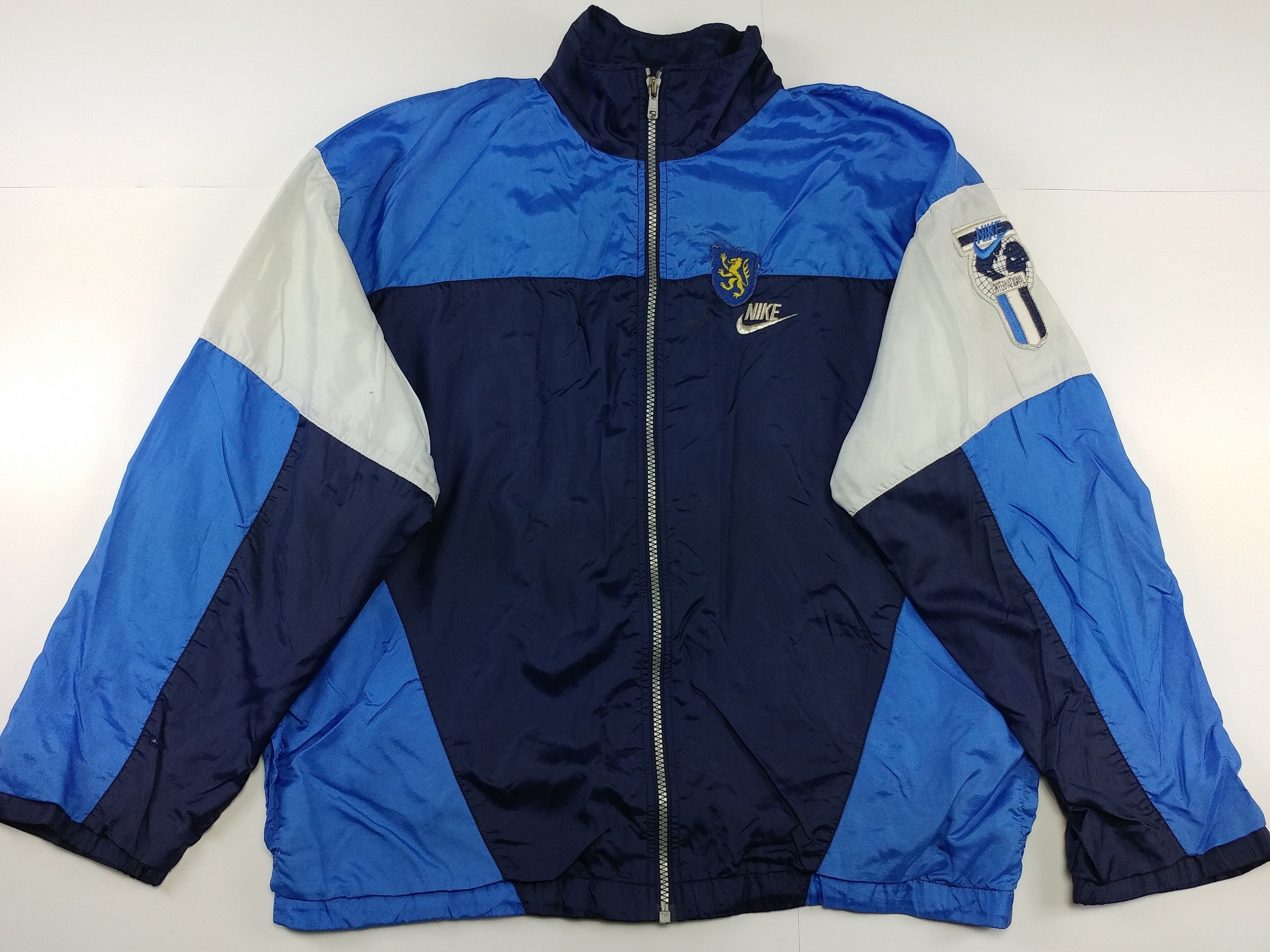 NIKE jacket vintage blue windbreaker 90s hip hop clothing | Etsy
