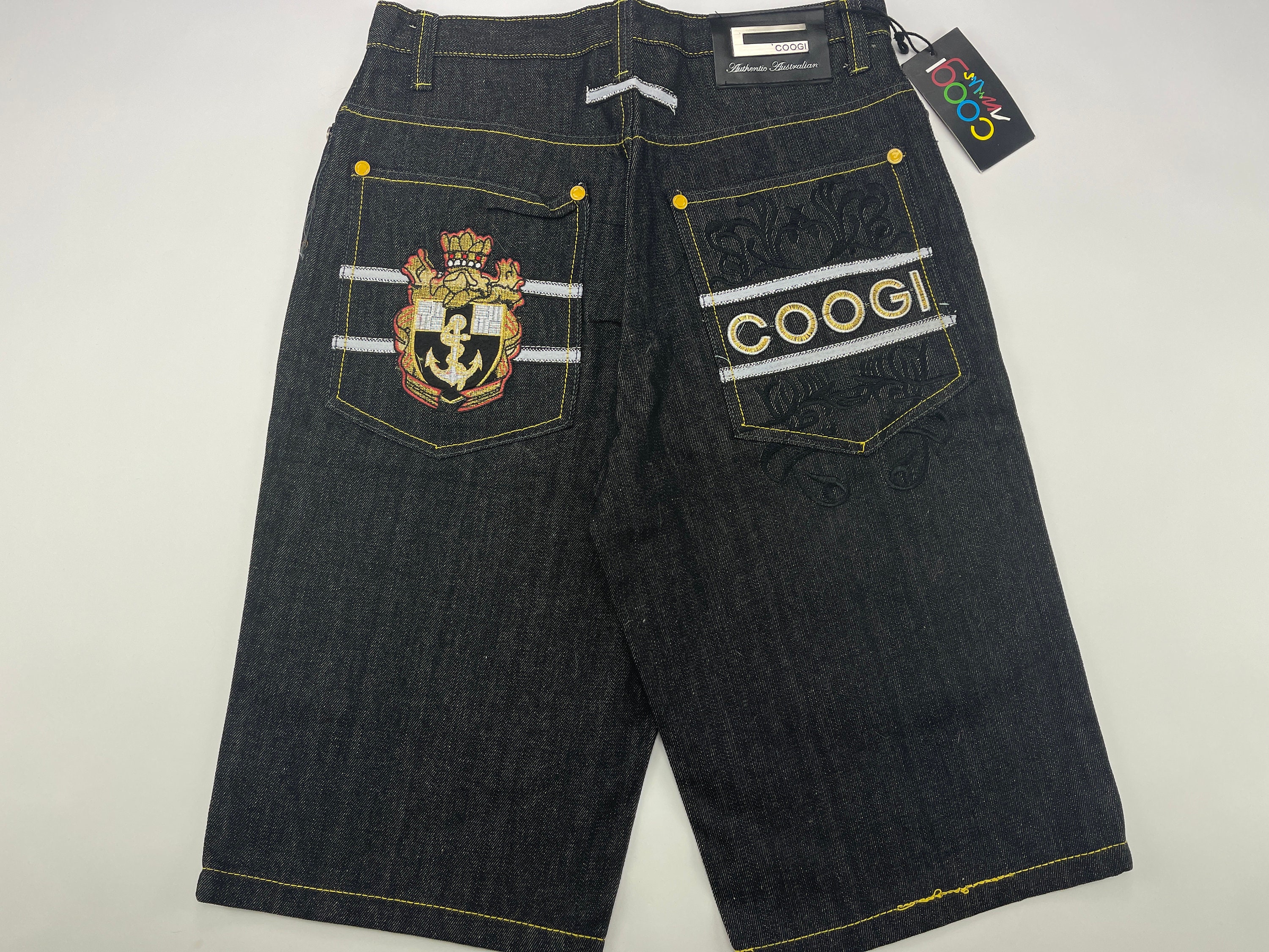 Coogi Shorts Black Vintage Jeans Shorts 90s Hip Hop - Etsy Hong Kong