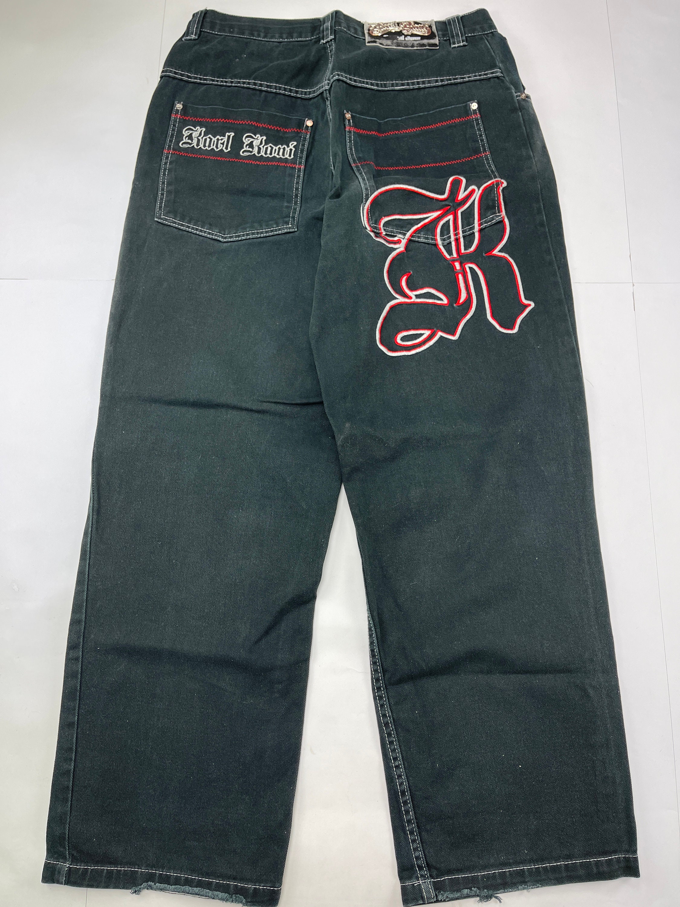 KARL KANI jeans vintage baggy Kani jeans loose black 90s hip Etsy