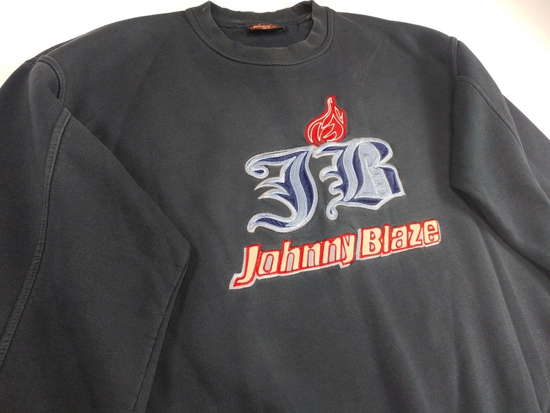 official Wu Wear jacket JOHNNY BLAZE sweatshirt 90s hip-hop clothing 1990s hip hop shirt og gangsta rap size XL Method Man Wu Tang hoodie
