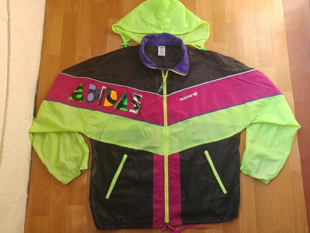 ADIDAS Jacket Vintage Nylon Full Zip Hip Hop Jacket 90s - Etsy Denmark