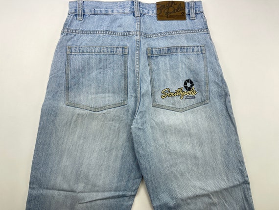 Buy Sancezz Jeans Vintage Shiny Blue Hip Hop Pants 90s Hip Hop Online in  India  Etsy