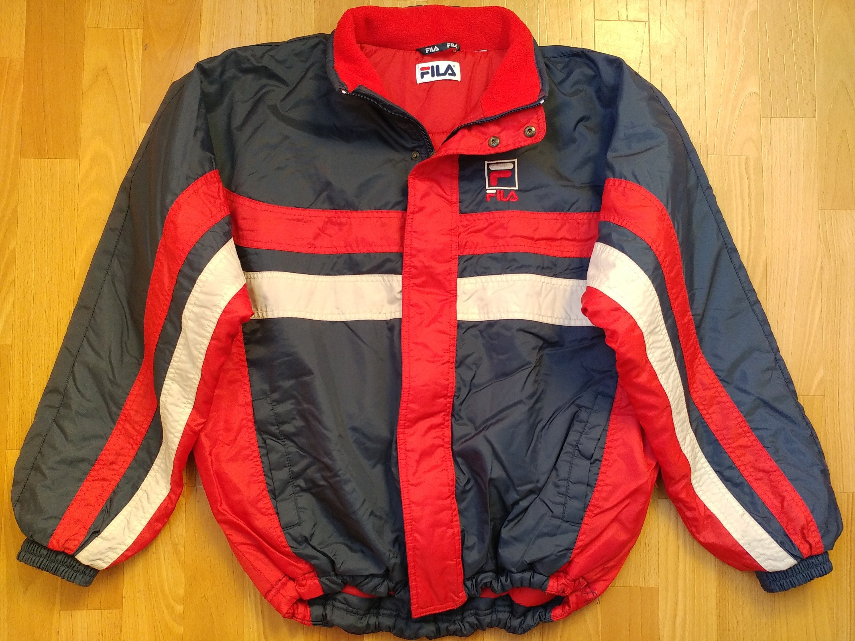 FILA Jacket Red Vintage Nylon Jacket 90s Hip-hop | Etsy New