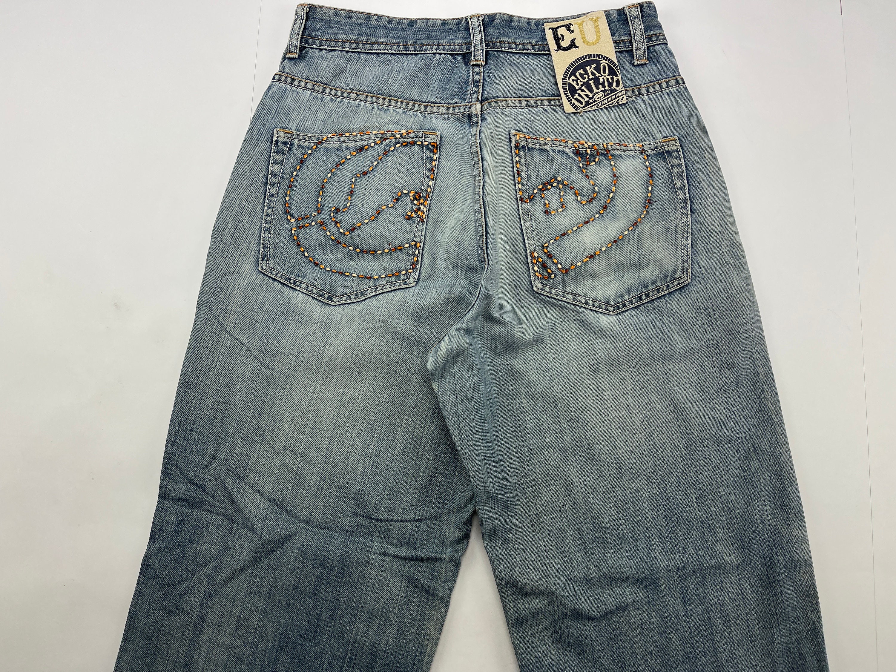 Ecko Unltd jeans blue vintage baggy pants 90s hip hop | Etsy