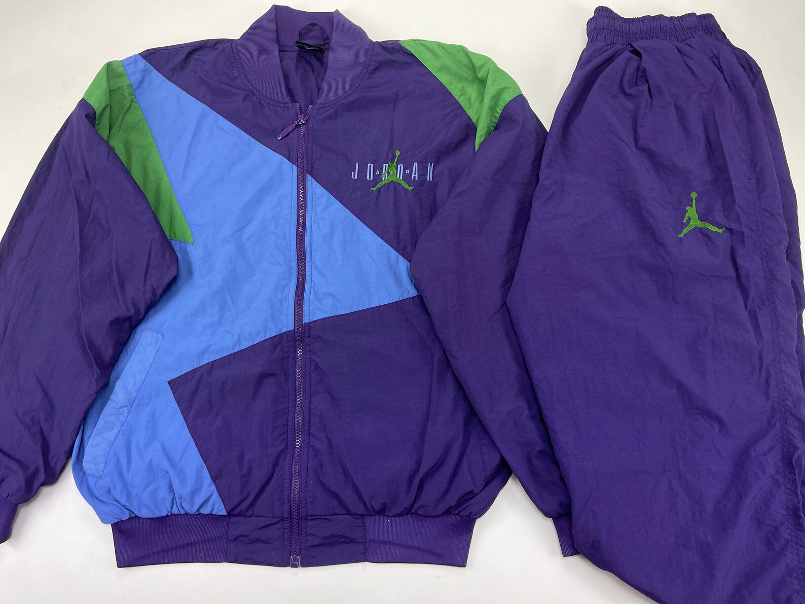 Nike Air Jordan Tracksuit Neon Purple Vintage Track Suit Etsy