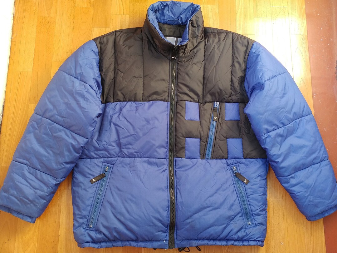 Helly Hansen Puffer Jacket Vintage Blue Windbreaker 90s - Etsy