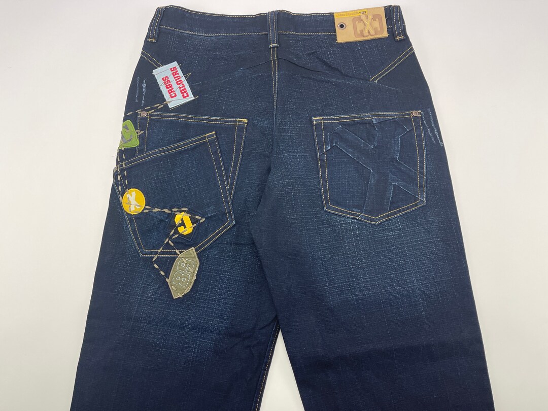 Cross Colours Jeans Vintage Baggy Jeans 90s Hip Hop Etsy