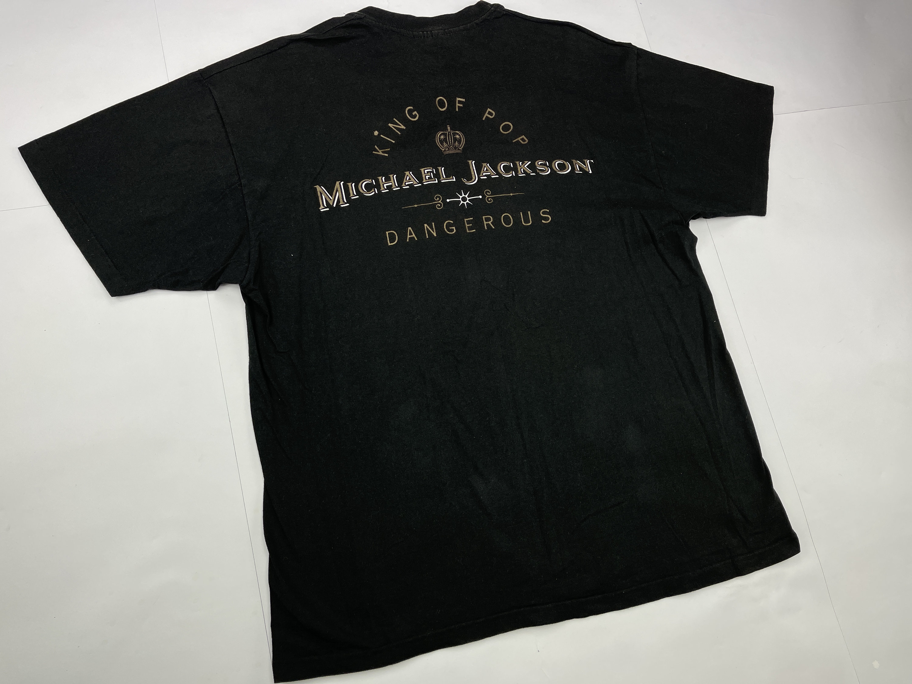 MICHAEL JACKSON Genuine TOUR T Shirt DANGEROUS 1992 Size XL WHITE Super RARE