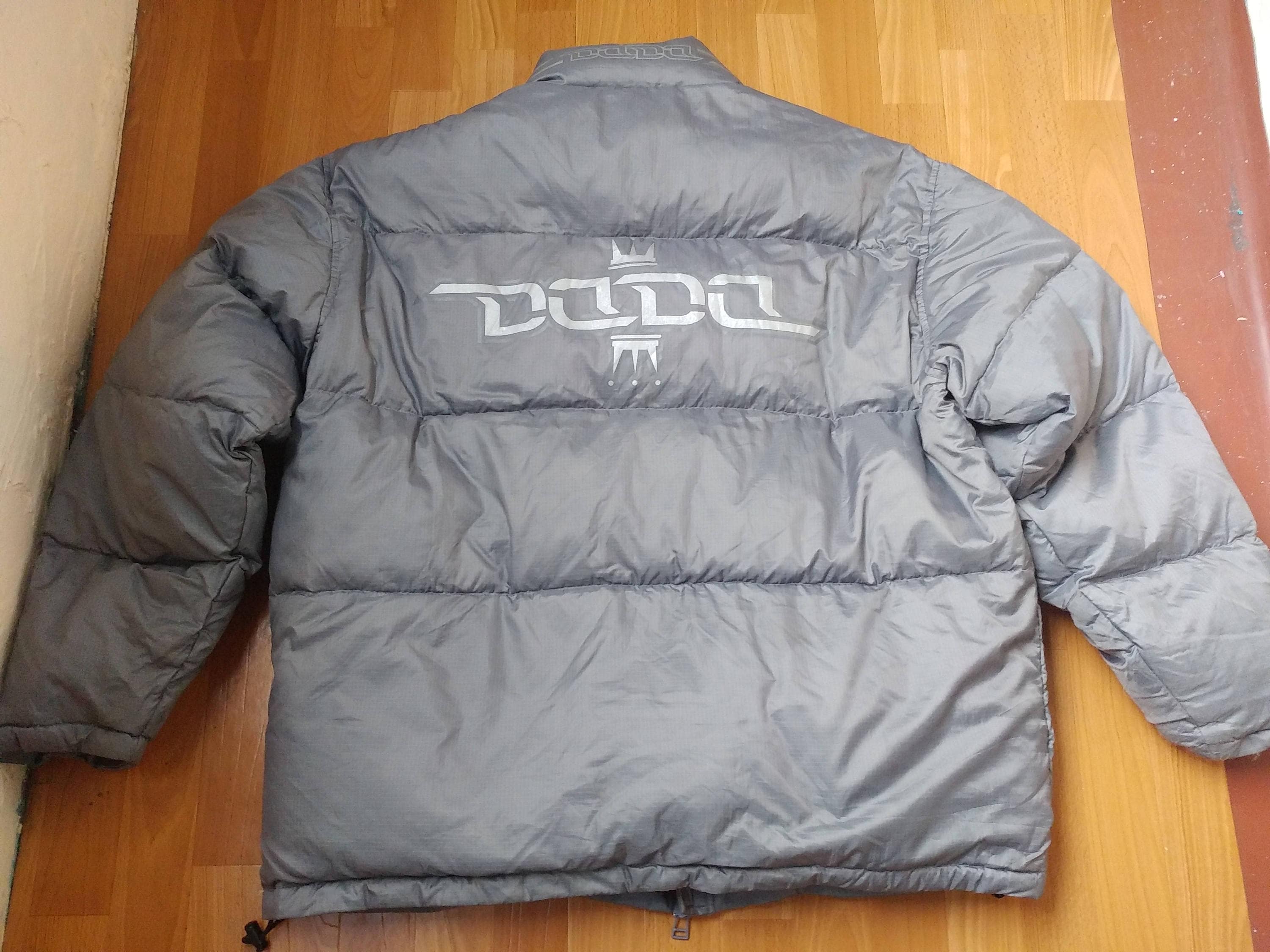 Damani Dada Supreme Jacket, Nylon Puffer Down Gray Vintage Hip-hop