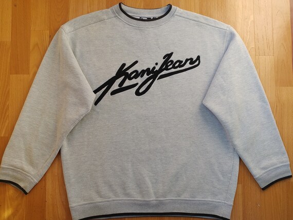 KARL KANI Sweatshirt Gray Hoodie of 90s Hip hop Clothing 1990s
