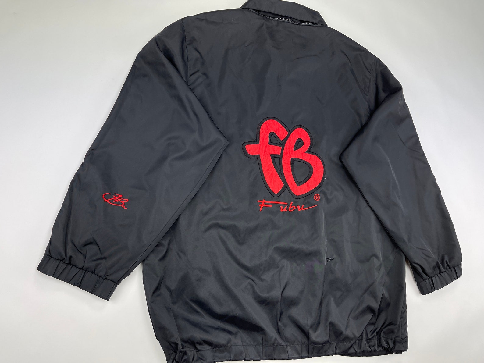FUBU Jacket Black Vintage Fubu Windbreaker 90s Hip Hop Etsy