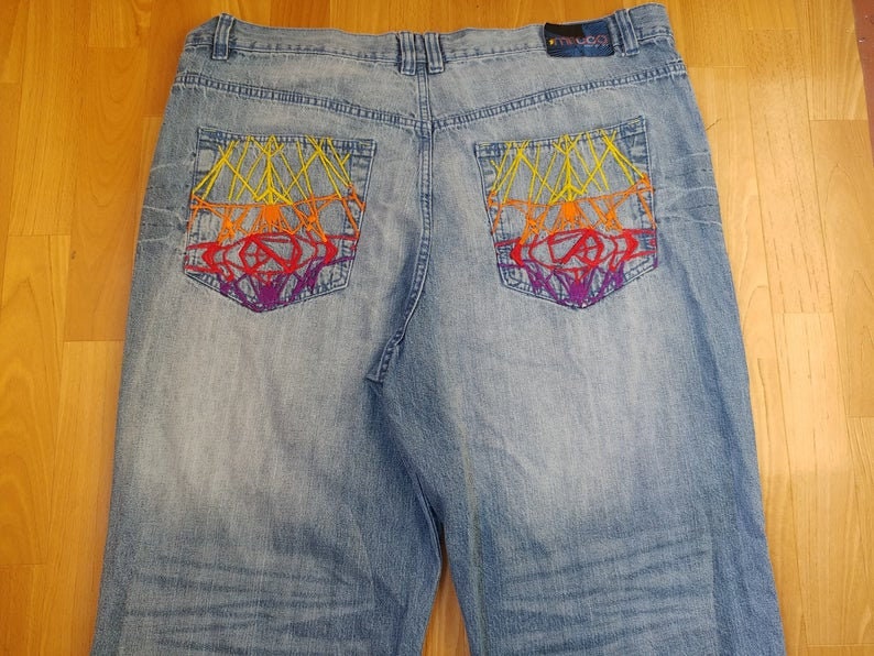 Mecca USA jeans blue vintage baggy jeans 90s hip-hop | Etsy