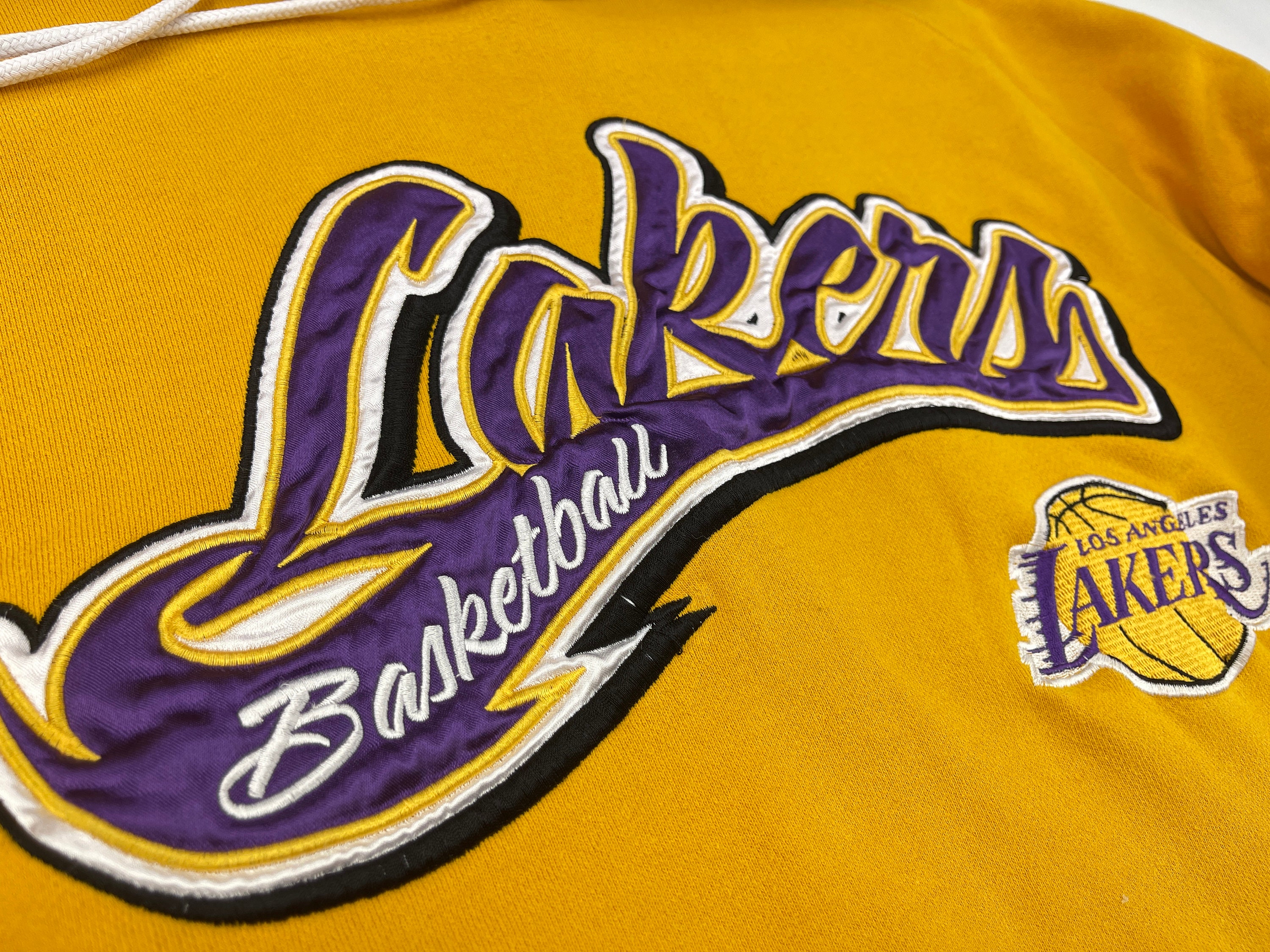 NBA Los Angeles Lakers Hoodie UNK Yellow Vintage Basketball 