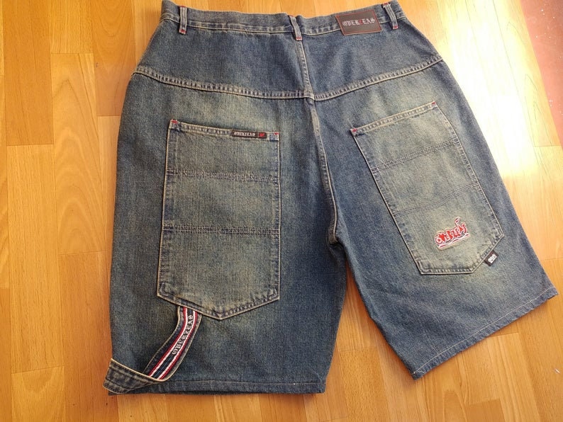 Overseas jeans shorts vintage denim hip-hop shorts 90s | Etsy