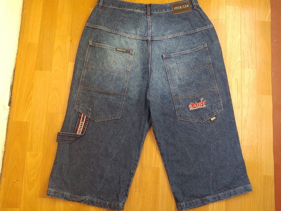 Overseas jeans shorts, vintage denim hip-hop short