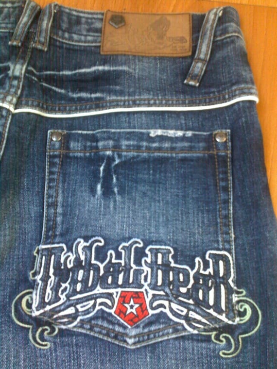 Bleu de TRIBAL Gear jeans vêtements hip-hop de jeans des baggy vintage des jeans années 90, années 1990 hip-hop chemise, OG, lowrider, clemence, gangsta rap taille W 32 e5bec7 Bleu de TRIBAL Gear jeans vêtements hip-hop de jeans des baggy vintage des jeans années 90, années 1990 hip-hop chemise, OG, lowrider, clemence, gangsta rap taille W 32 e5bec7