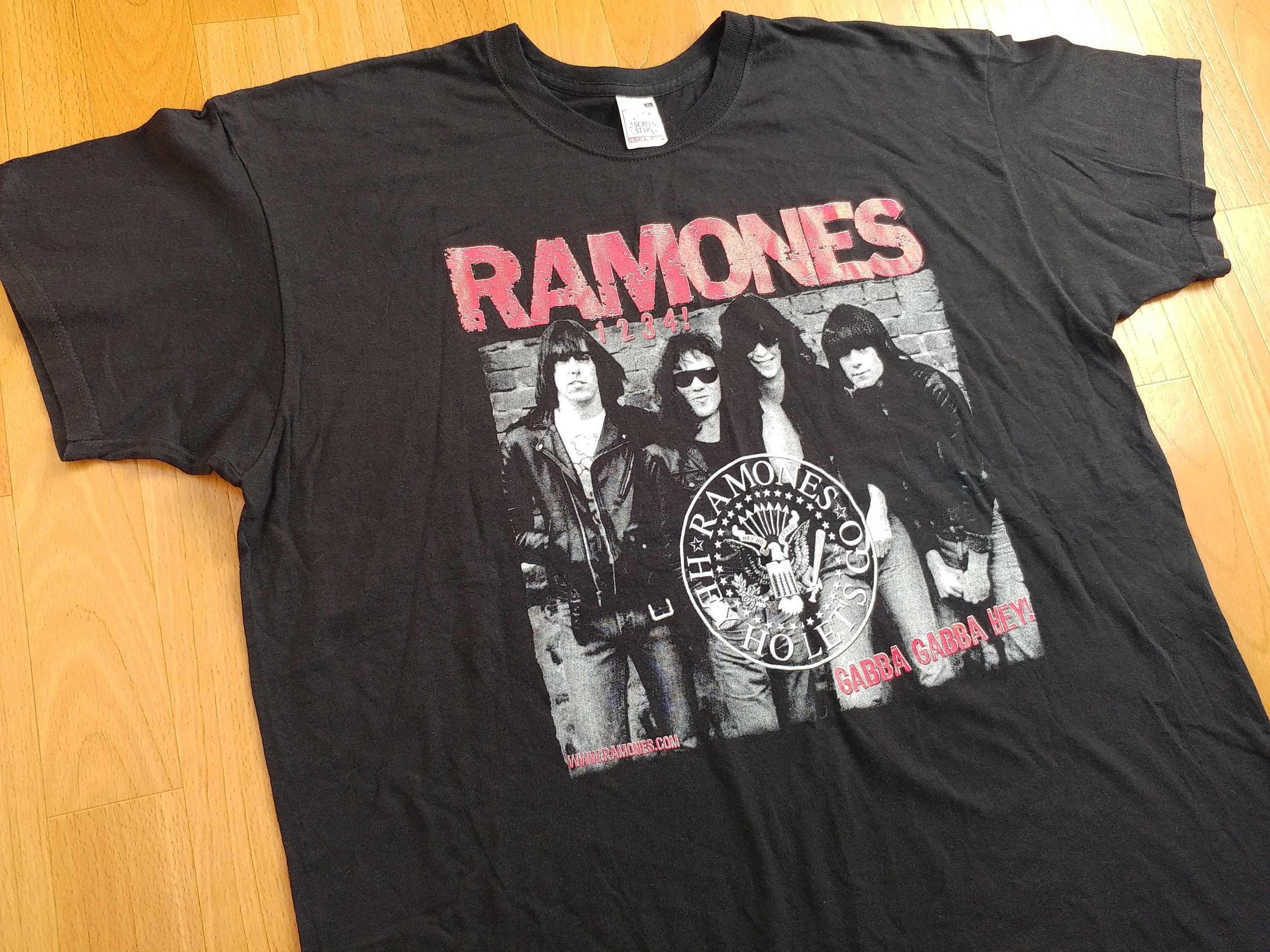 Mens Ramones - Hey Ho Let's Go - (Front Print) Mens T-shirt