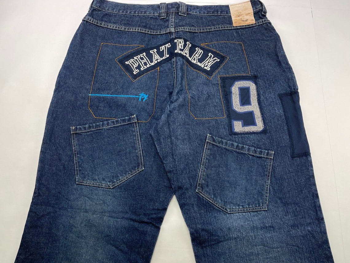 Phat Farm Jeans Blue Vintage Baggy Jeans 90s Hip Hop Etsy