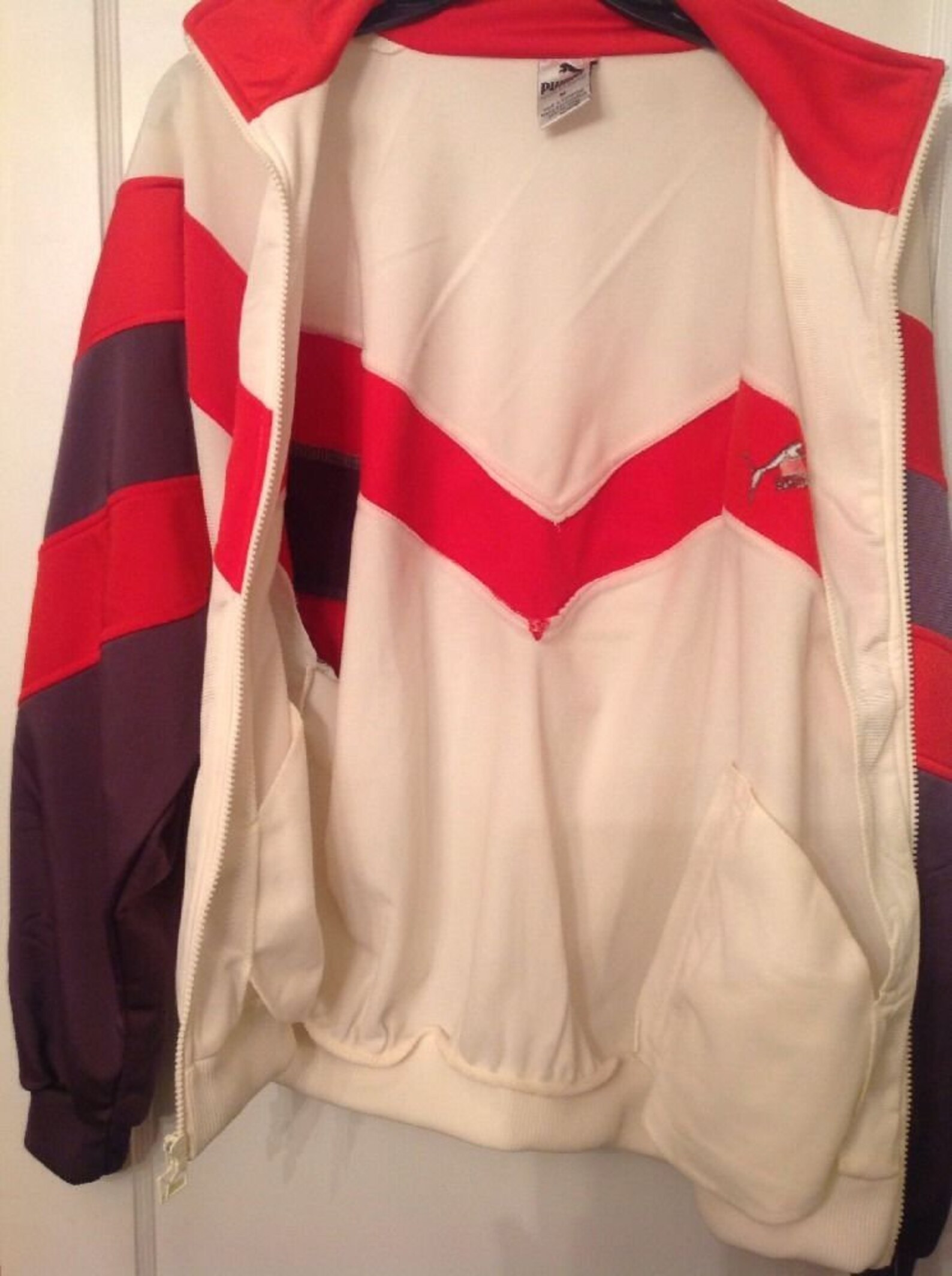 red and white puma tracksuit