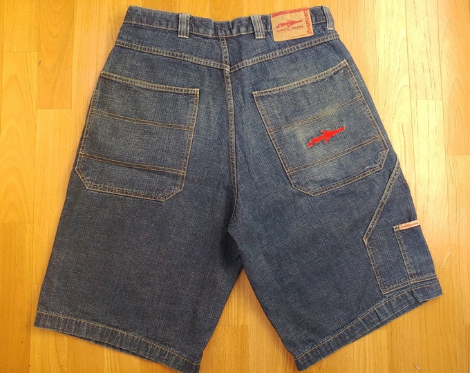Nas Illmatic Designz Jeans Shorts Vintage Blue Baggy Denim - Etsy