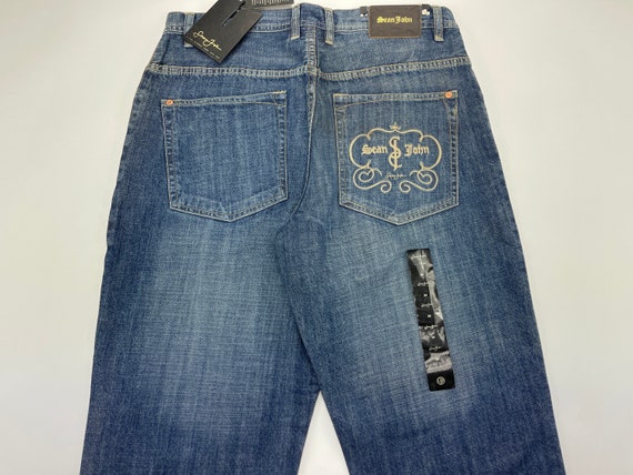 Sean John jeans blue vintage baggy pants 90s hip hop - Etsy 日本